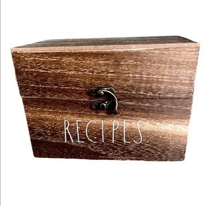 Rae Dunn Vintage Distressed & Old School Wooden Recipe Box